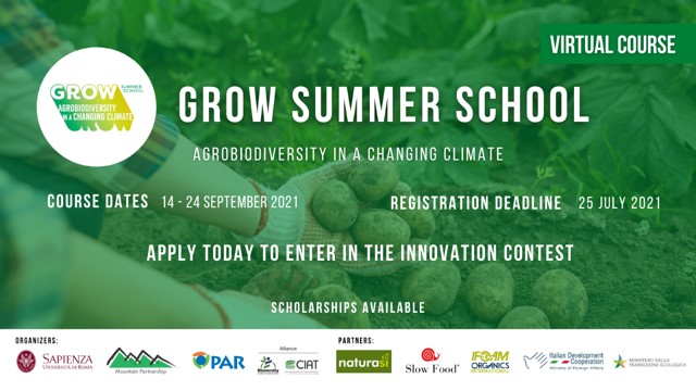 2021年『Grow暑期學校Grow Summer School－氣候變遷中的農業生物多樣性』課程，開始報名了喔