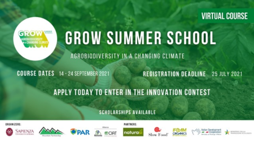 2021年【Grow Summer School－氣候變遷中的農業生物多樣性】課程，開始報名囉！