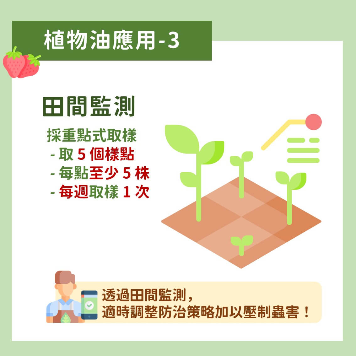 草苺主要蟲害之友善管理：植物油混方應用