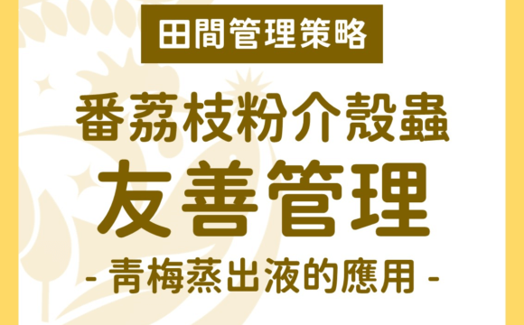番荔枝粉介殼蟲之友善管理－青梅蒸出液的應用