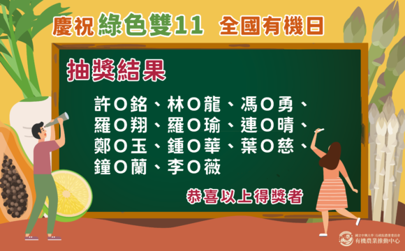 慶祝綠色雙11 全國有機日活動