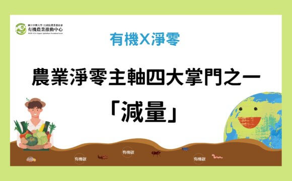 農業淨零主軸四大掌門之一-「減量」