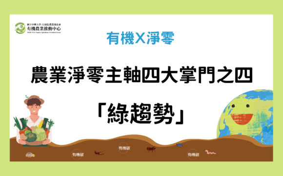 農業淨零主軸四大掌門之四-「綠趨勢」