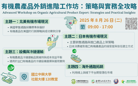 有機農產品外銷進階工作坊：策略與實務全攻略